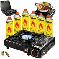 KUCHENKA turystyczna GAZOWA polowa + 6x KARTUSZE kamping biwak plener