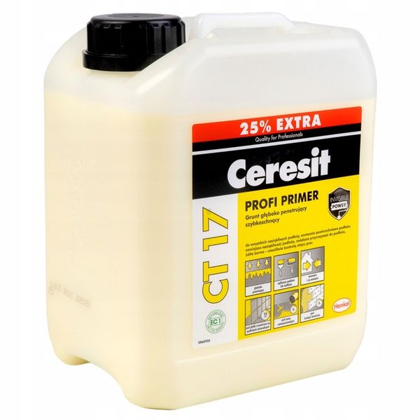 CERESIT GRUNT PENETRUJĄCY SZYBKOSCHNĄCY CT17 5L zdjęcie 3