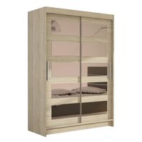 Szafa przesuwna Miami IV 120cm - pojemna garderoba - SONOMA