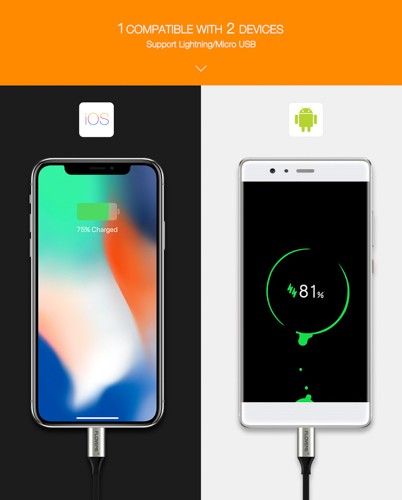 Kabel FLOVEME 2w1 Lighting + Micro Usb na Arena.pl