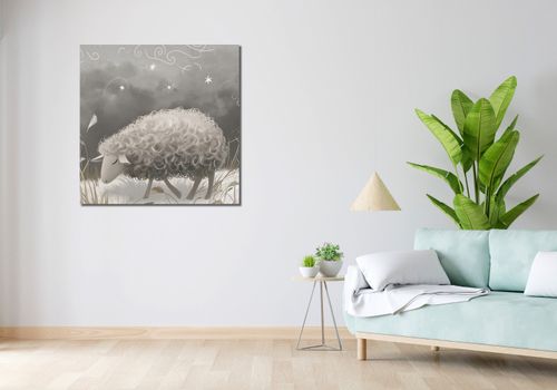 Obraz 90x90cm Bujna Owca na Arena.pl