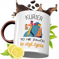 Kubek Bordowy Dla Kuriera Na Urodziny Prezent Z Nadrukiem Ze Zdjęciem