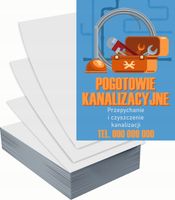 Ulotki A5 reklamowe firmowe 5000szt projekt w cenie pogotowie kanalizacyjne