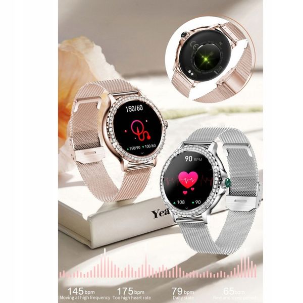 SMARTWATCH DAMSKI ZEGAREK Z FUNKCJĄ ROZMOWY NX1 SILVER MENU PL zdjęcie 11