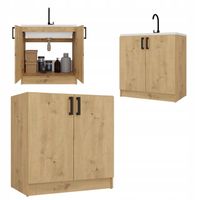 SZAFKA KUCHENNA DOLNA POD ZLEWOZMYWAK KATIA 80 CM DĄB ARTISAN