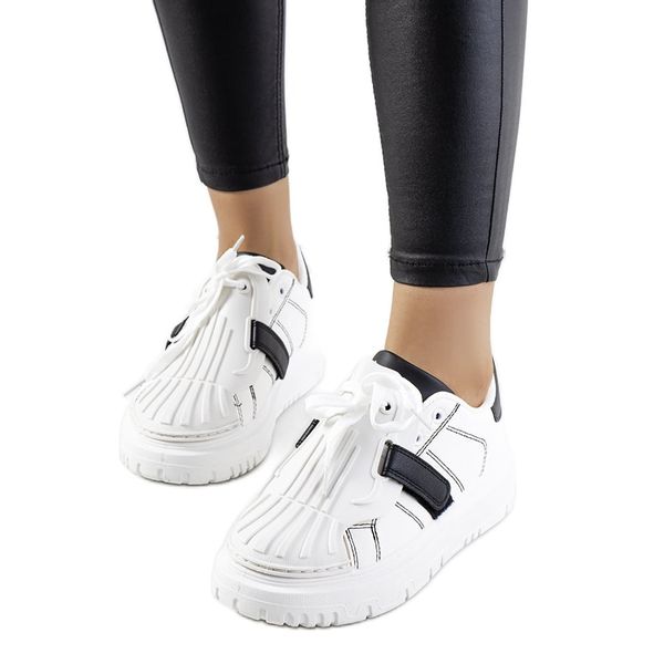 Białe sneakersy na rzepy r.38 zdjęcie 1