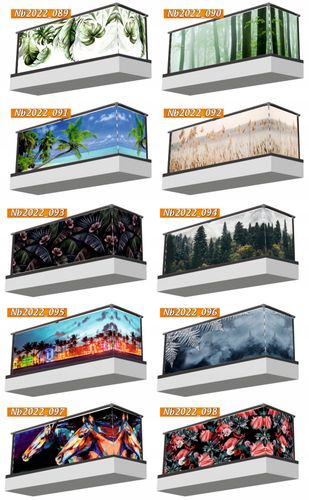 Osłona balkonowa zieleń motywy roślinne liście MATA BALKONOWA OZDOBA BALKON na Arena.pl