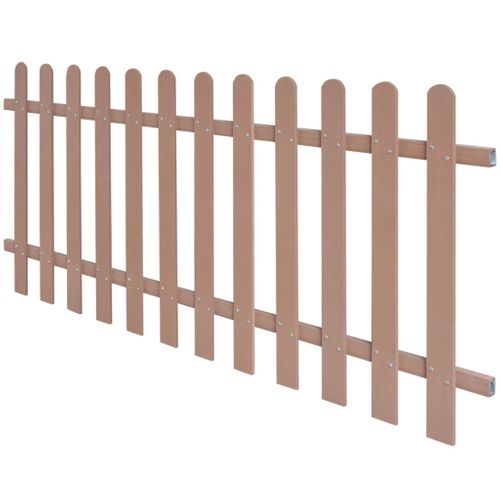 Płot sztachetowy 200x80 cm WPC brązowy na Arena.pl