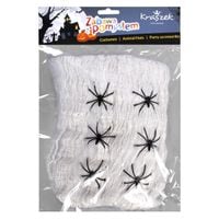 pajęczyna biała 60g + 2 pająki halloween