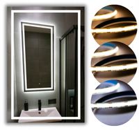 LUSTRO LED 100x110 cm COB 608 diod/m Z WŁĄCZNIKIEM DOTYKOWYM - 3 BARWY