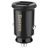 ładowarka samochodowa baseus grain 2x usb 5v 3.1a (czarna)