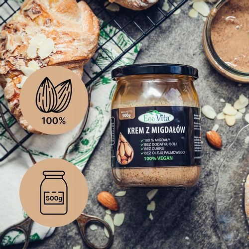 Pasta masło z migdałów migdałowe 500g na Arena.pl