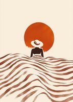 Plakat 50x70cm Chill Minimalistyczny , Wnętrza Styl Skandynawski, Boho