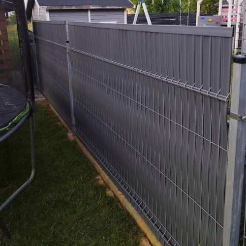 BRĄZOWA OSŁONA NA PŁOT LISTWY NA OGRODZENIE PANELE LAMELE 122X250CM na Arena.pl