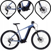 Rower elektryczny Kross Level 2.0 Boost rozmiar M koło 29 niebieski 250 W