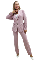 ELEGANCKI DAMSKI GARNITUR GARSONKA KOSTIUM KOMPLET 48 PUDROWY RÓŻ