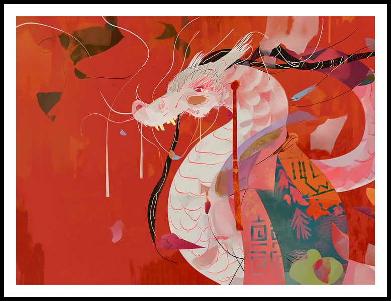 Plakat 100x75cm Orientacyjny Smok zdjęcie 3