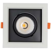 Regulowana LAMPA sufitowa DIA 8721 Nowodvorski wpust OPRAWA metalowa LED 18W 4000K kwadratowa biała czarna