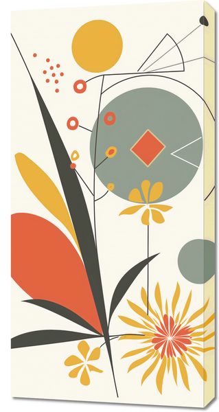 Obraz 50x100cm Geometryczny Ogród zdjęcie 1