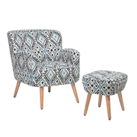 Fotel z podnóżkiem wielokolorowy TUMBA