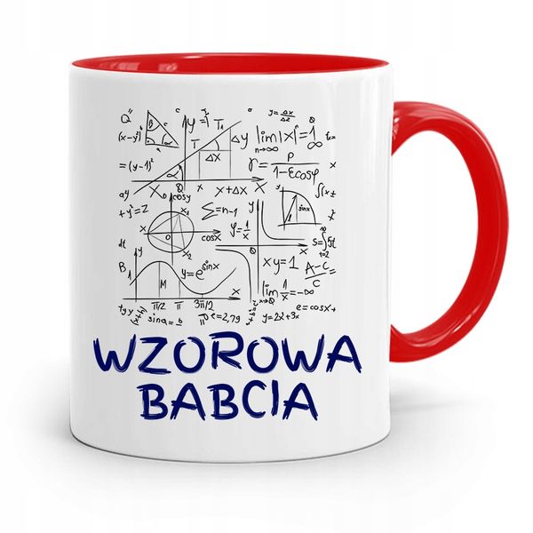 Kubek Czerwony Dla Babci Wzorowa Babcia Z Nadrukiem Ze Zdjęciem zdjęcie 1