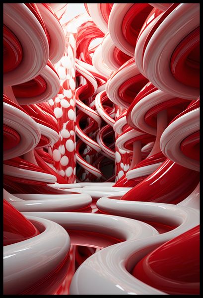 Plakat 67,5x100cm Czerwone Wiry zdjęcie 2