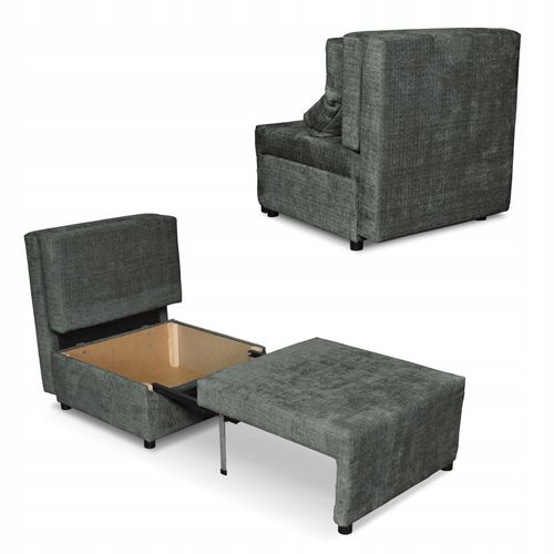 Fotel rozkładany z funkcja spania KIMO pojemnik na pościel Ramona c. szary na Arena.pl