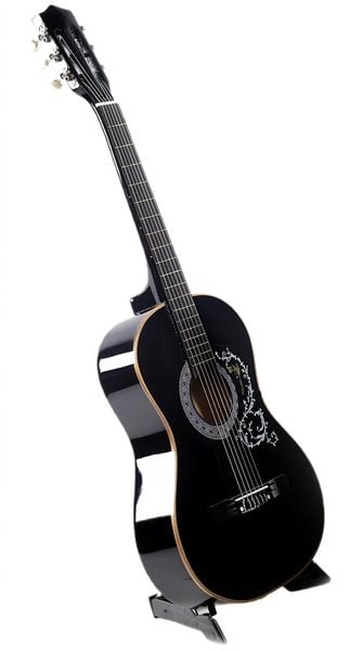 Gitara klasyczna 3/4 7/8 Black Czarna od 12 lat dla dzieci i dorosłych zdjęcie 2