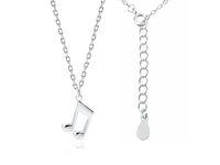 RODOWANY SREBRNY NASZYJNIK GŁADKA NUTA NUTKA POŁYS