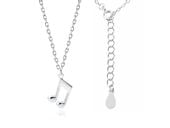 RODOWANY SREBRNY NASZYJNIK GŁADKA NUTA NUTKA POŁYS