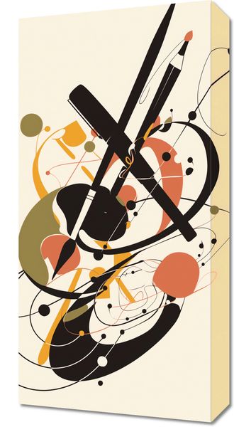 Obraz 30x60cm Abstrakcyjny Rapsod zdjęcie 1