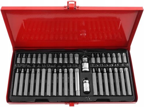 ZESTAW BITÓW KOŃCÓWKI BITY KLUCZE KOŃCÓWKI KLUCZ IMBUS HEX TORX SPLINE 40el na Arena.pl