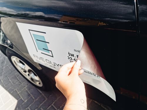 MAGNES REKLAMOWY reklama magnetyczna na samochód auto 120x50 PROJEKT GRATIS na Arena.pl