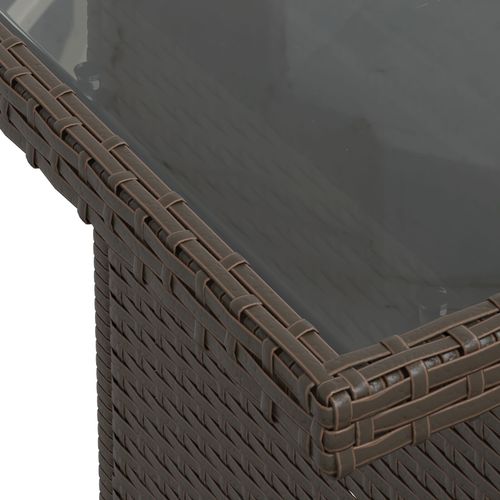 Zestaw sofy ogrodowej 7-częściowy z poduszkami brązowy polirattan na Arena.pl