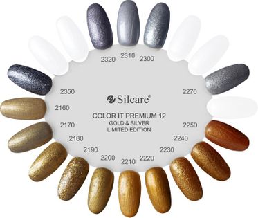 Lakier hybrydowy Gold Silver Silcare Color IT Premium Złoty Srebrny 6g