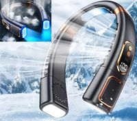 8000mAh WIATRAK NA SZYJE USB WENTYLATOR PRZENOŚNY LED 5-POZIOMOWA REGULACJA