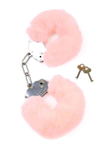 Kajdanki Fetish B - Series- Furry Cuffs Light Pink zdjęcie 1