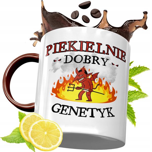 Kubek Pomarańczowy Dla Genetyka Prezent Z Nadrukiem Ze Zdjęciem zdjęcie 1