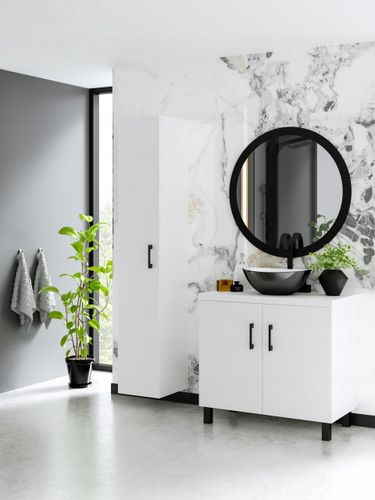 ZESTAW MEBLI ŁAZIENKOWYCH 50 szafka umywalka słupek (W2) + EC na Arena.pl