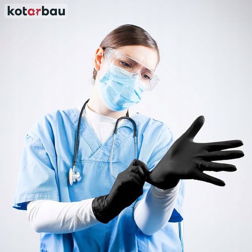 RĘKAWICE M RĘKAWICZKI JEDNORAZOWE CZARNE NITRYLOWE 100SZT NITRYL na Arena.pl