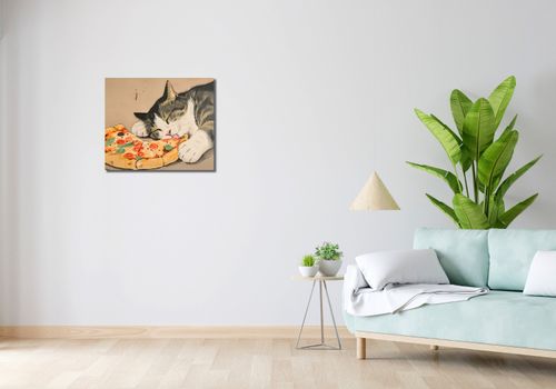 Obraz 60x50cm Pizza Dla Kota na Arena.pl