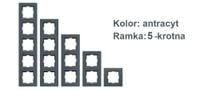 NOVELLA Ramka 5-Krotna, Kolor Antracyt