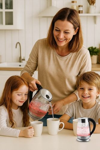 CZAJNIK ELEKTRYCZNY BEZPRZEWODOWY SZKLANY Regulacja Temp °C 1,8l 2200W na Arena.pl