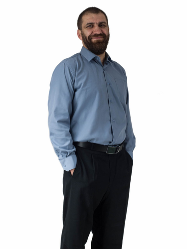 Duża koszula męska elegancka szara gładka Laviino 47/48 - 3XL/4XL na Arena.pl