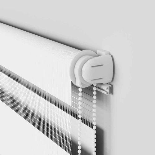 Roleta zebra, biała, szerokość tkaniny 95,9 cm, poliester na Arena.pl