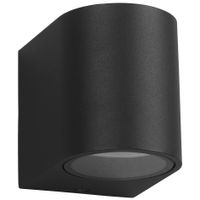 Elewacyjna LAMPA ścienna OVALIS EKO8302 Milagro półokrągła OPRAWA kinkiet metalowy outdoor IP44 czarny