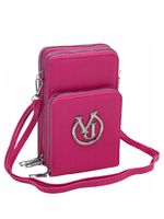 Victoria J. torebka rowerówka portfel etui na telefon fuksja groszek VJ2005