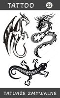 Tatuaże zmywalne Smoki