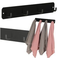 Wieszak Ścienny Haczyk Łazienkowy Czarny