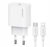 Ładowarka sieciowa USAMS T65 US-CC226 USB-C PD 20W Fast Charging + kabel US